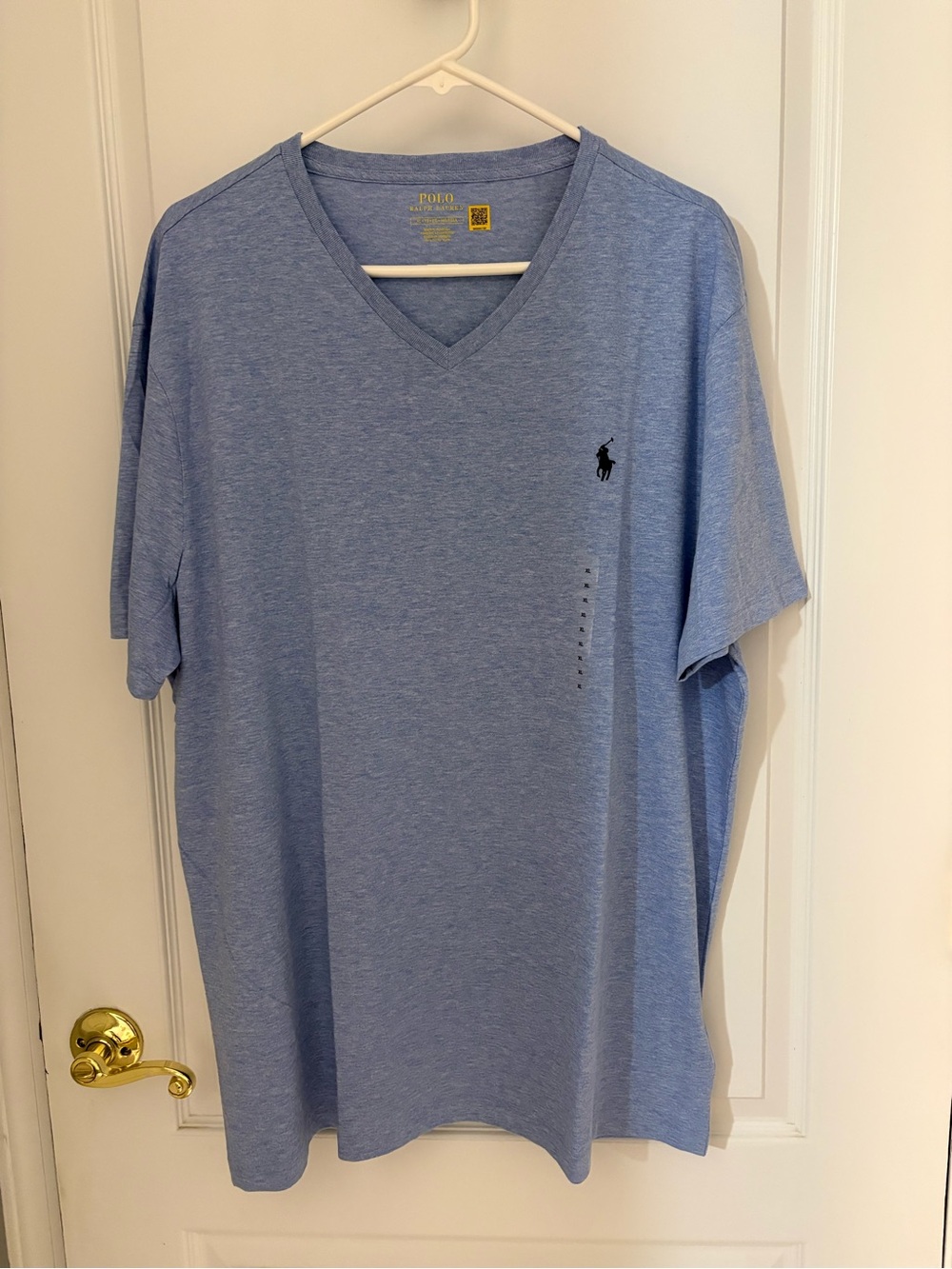 Polo by Ralph Lauren Men's Light Blue V-Neck T-Shirt NWT
